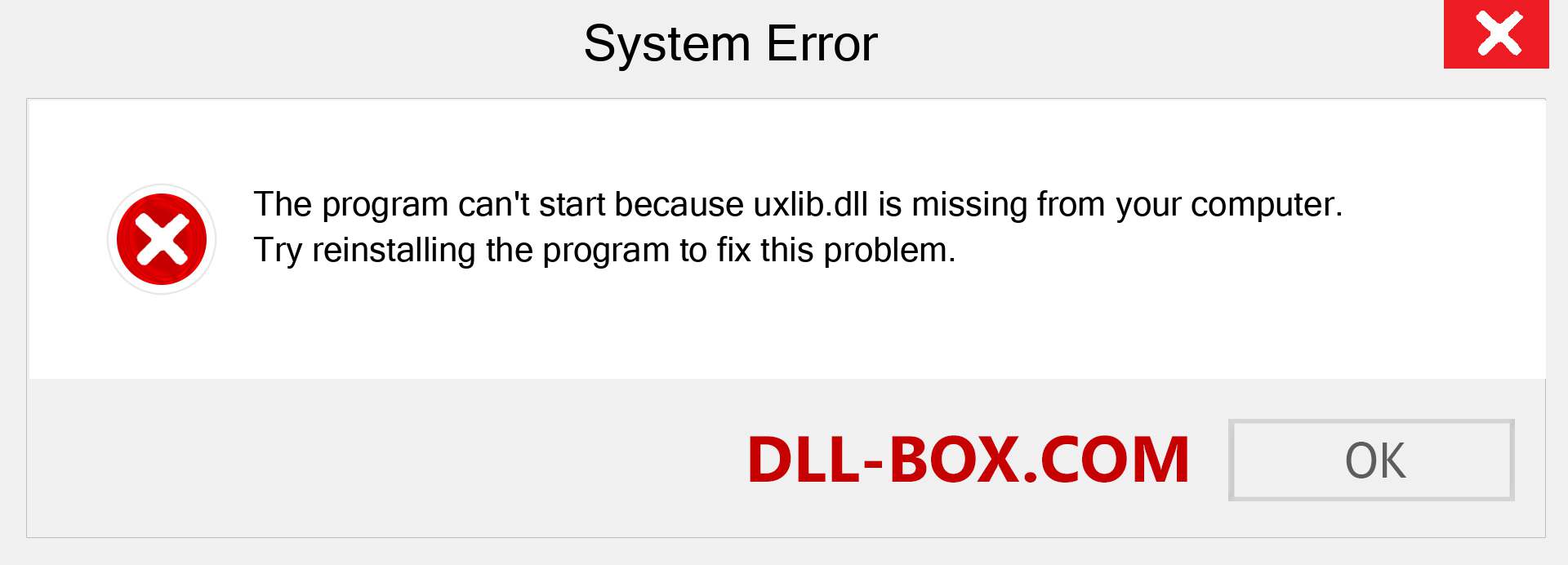  uxlib.dll file is missing?. Download for Windows 7, 8, 10 - Fix  uxlib dll Missing Error on Windows, photos, images